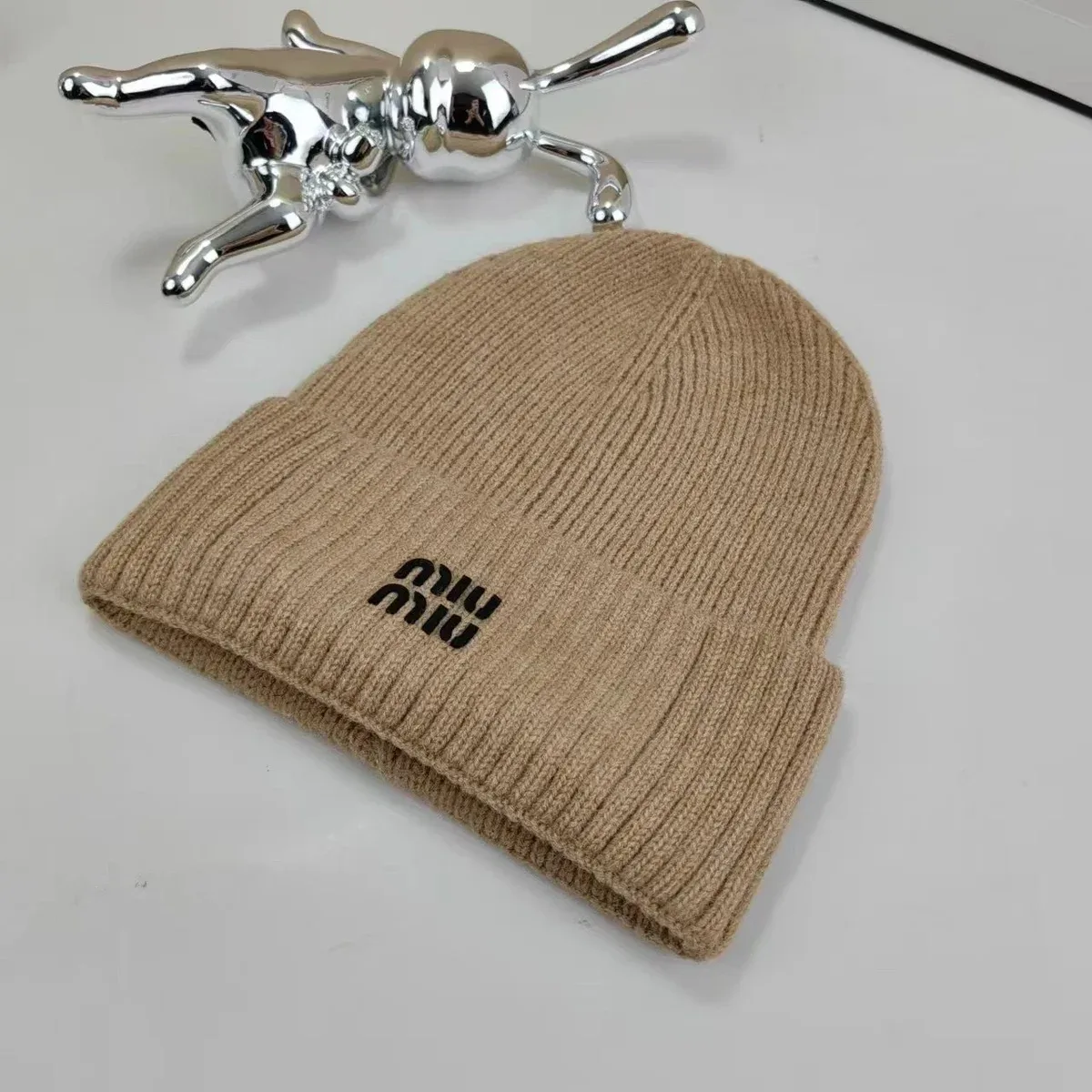 Miu Miu Miu Miu Brown Knit Beanie